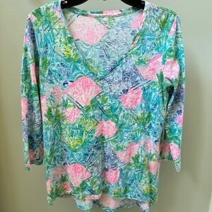 Lilly Pulitzer Bohemian Queen Etta 3/4 Sleeve Top